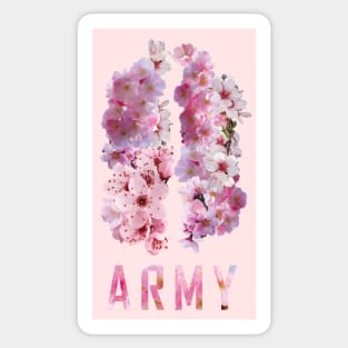 BTS - Wings logo total sakura flowers | Army | Kpop merch Sticker